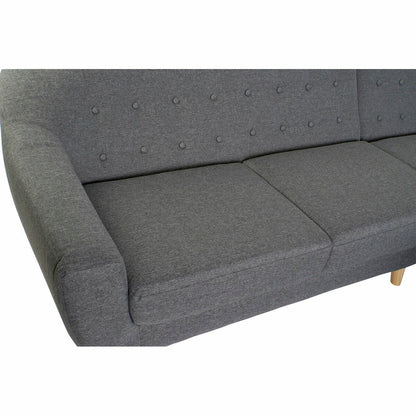 Treseter sofa DKD Home Decor 8424001799442 Grå Flerfarget Naturell Tre Gummitre Scandi 230 x 144 x 84 cm