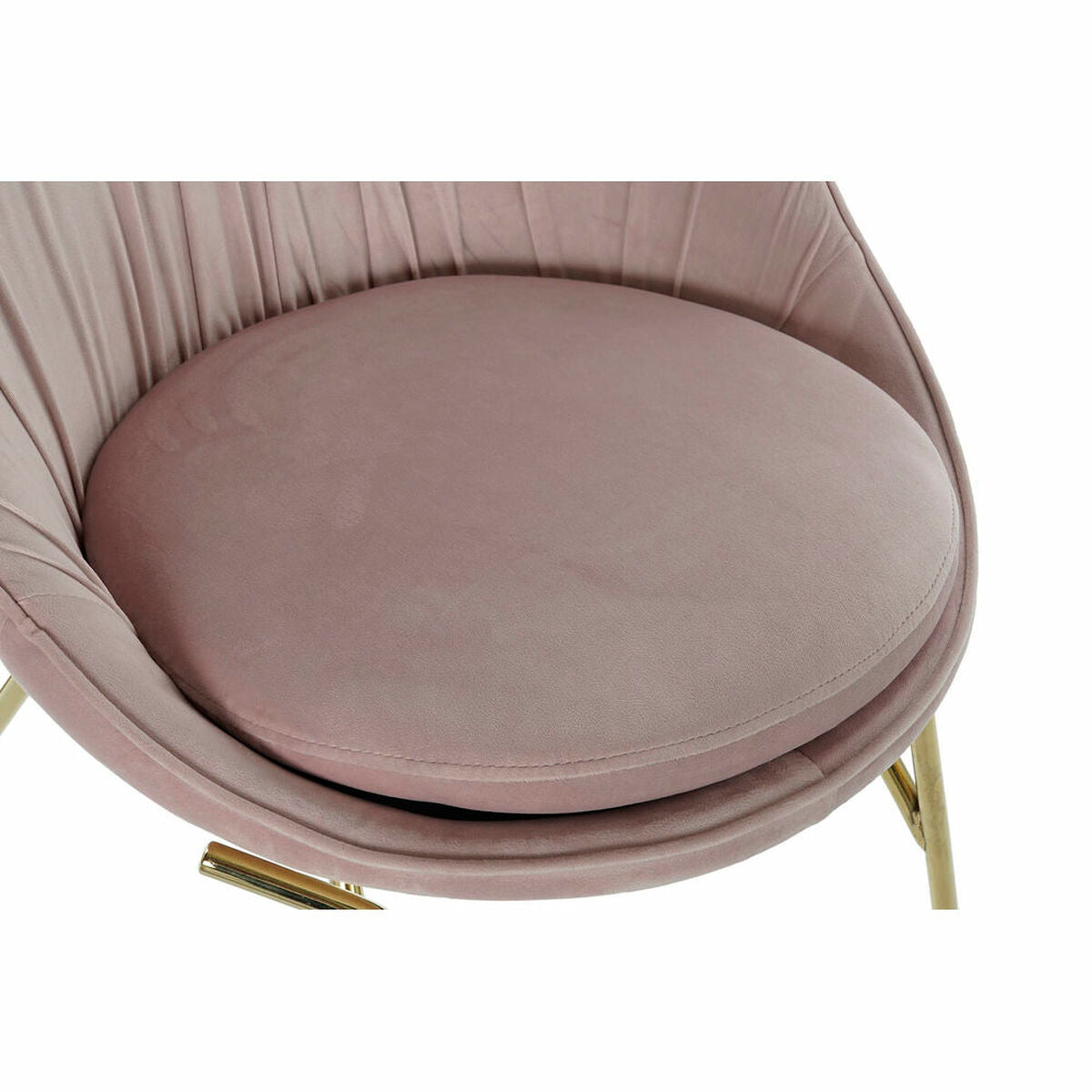 Dining Chair DKD Home Decor Pink Golden Metal Plastic 60 x 60 x 85 cm