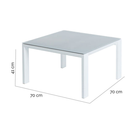 Centre Table Thais 70 x 70 x 41 cm Aluminium White