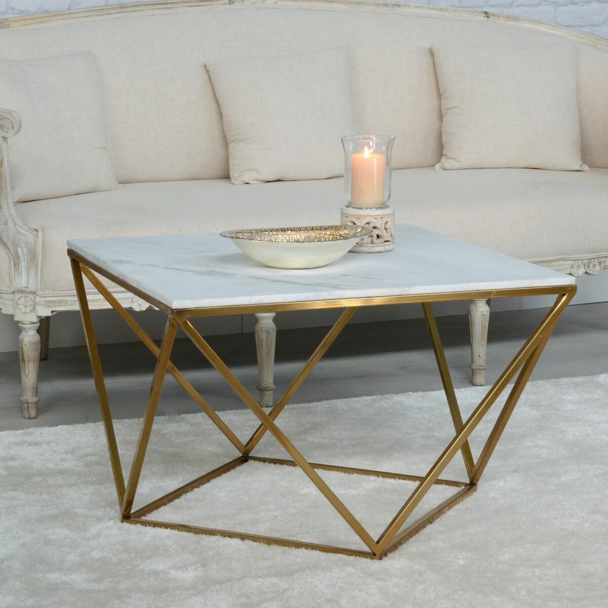 Centre Table 76 x 76 x 48 cm Marble