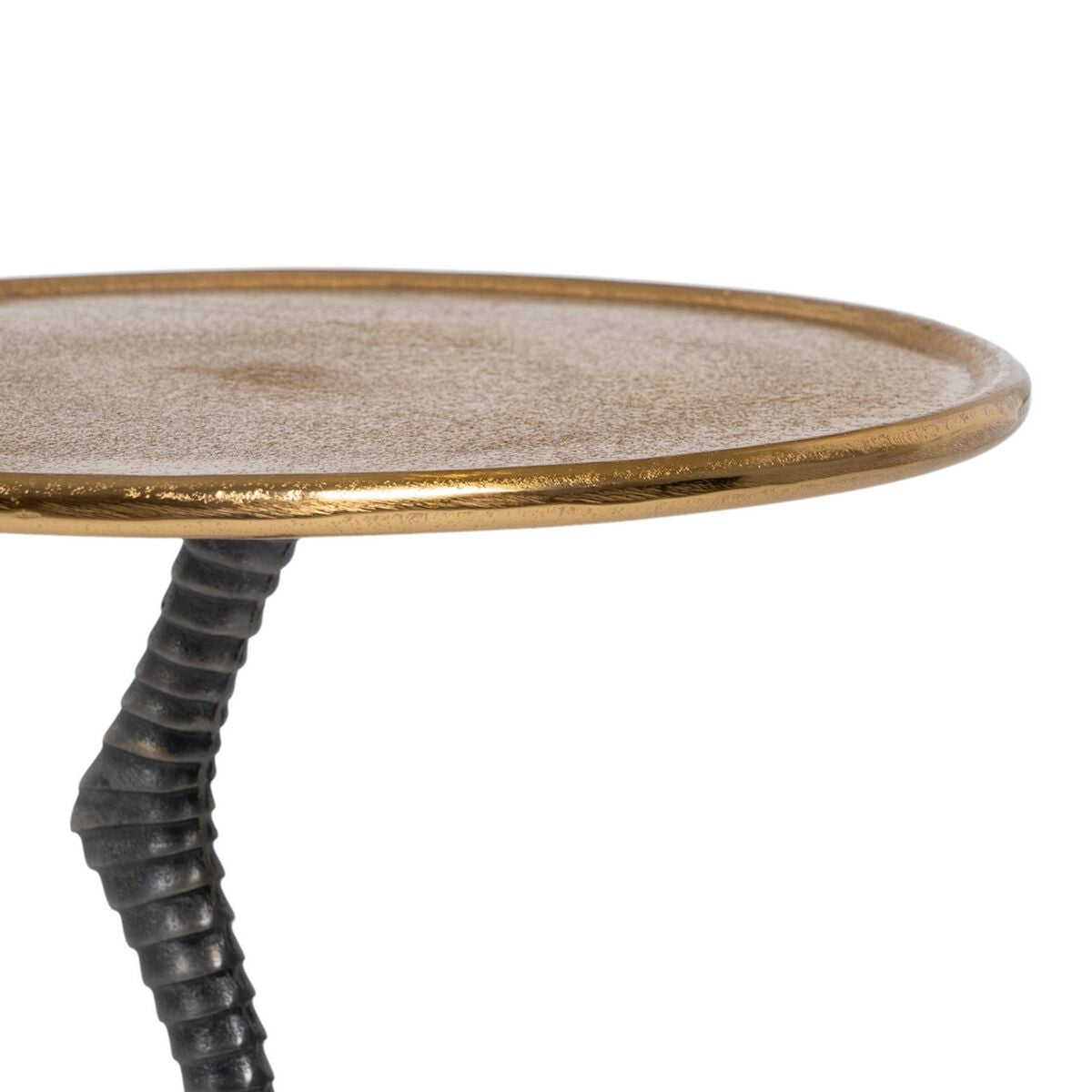 Side table Black Golden Metal Aluminium 39 x 39 x 48 cm