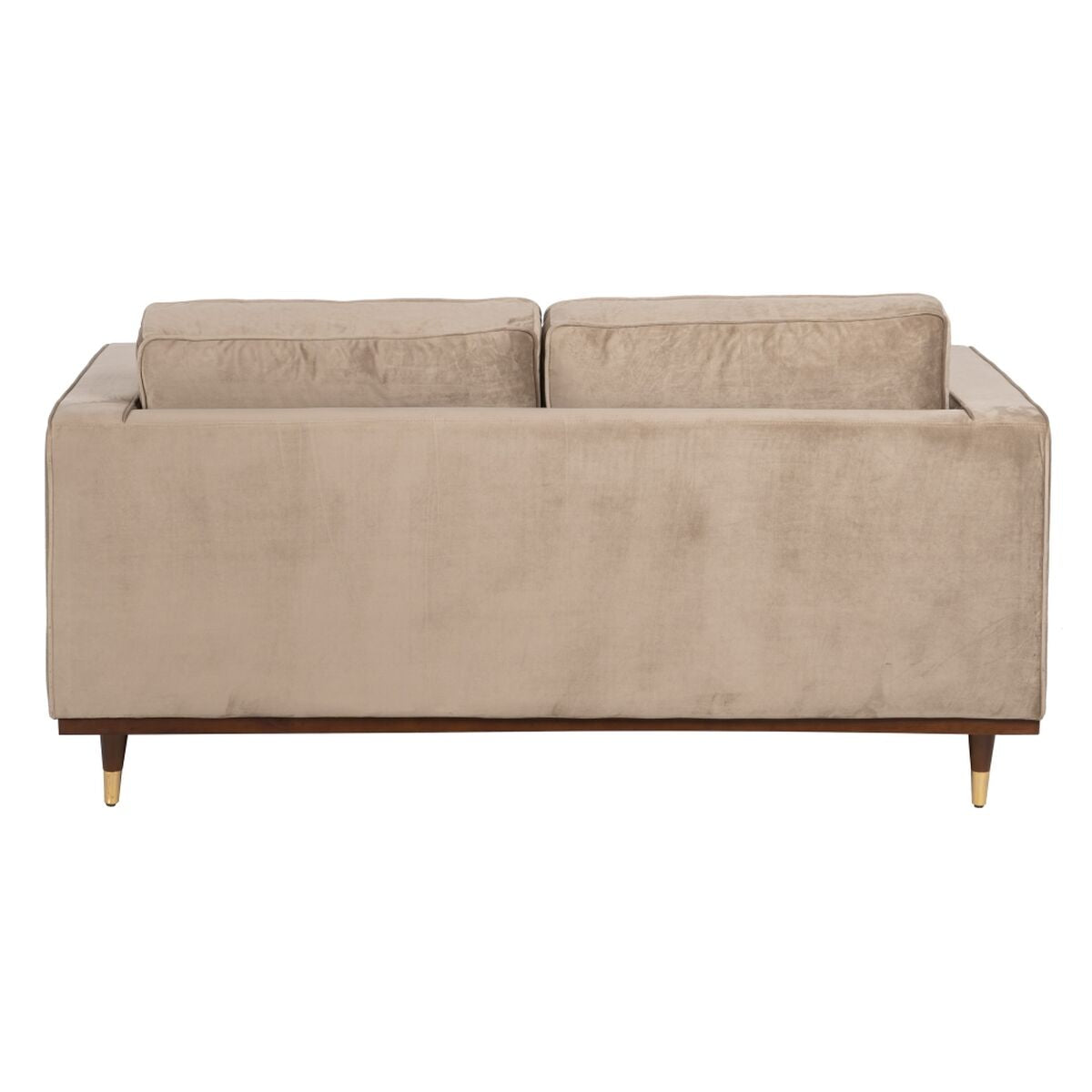 Sofa 172 x 89 x 91 cm Champagne Syntetisk Stoff Tre Fløyel